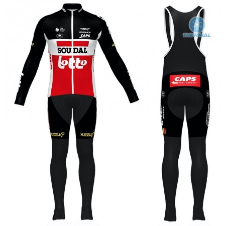 Tenue Maillot M/L + Collant à Bretelles 2020 Lotto Soudal Hiver Thermal Fleece N001